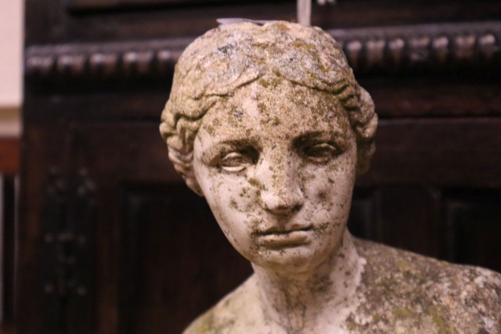 A reconstituted stone figure of Venus, height 85cm